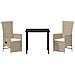 Set da Pranzo per Giardino con Cuscini Beige in Polyrattan - Foto miniatura 7