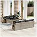Set Divano da Giardino 8 pz con Cuscini Grigio in Polyrattan - Foto miniatura 2