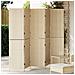 Paravento 5 Pannelli Pieghevole Beige 245x180 cm Poly Rattan - Foto miniatura 2