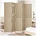 Paravento 5 Pannelli Pieghevole Beige 245x180 cm Poly Rattan - Foto miniatura 3