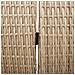 Paravento 5 Pannelli Pieghevole Beige 245x180 cm Poly Rattan - Foto miniatura 7