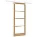 "Set Porta Scorrevole  con Kit Hardware 93x232 cm Legno Massello Pino, Porta Interna  con Vetro ""ORKDAL"" 93x232x4 cm Legno Massello Pino" - Foto miniatura 1
