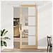 "Set Porta Scorrevole  con Kit Hardware 93x232 cm Legno Massello Pino, Porta Interna  con Vetro ""ORKDAL"" 93x232x4 cm Legno Massello Pino" - Foto miniatura 2