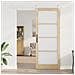 "Set Porta Scorrevole  con Kit Hardware 93x232 cm Legno Massello Pino, Porta Interna  con Vetro ""ORKDAL"" 93x232x4 cm Legno Massello Pino" - Foto miniatura 3