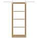 "Set Porta Scorrevole  con Kit Hardware 93x232 cm Legno Massello Pino, Porta Interna  con Vetro ""ORKDAL"" 93x232x4 cm Legno Massello Pino" - Foto miniatura 4