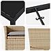 Set da Pranzo per Giardino con cuscino 5 pcs Beige Poly Rattan - Foto miniatura 9