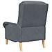 poltrona Grigio scuro 76 x 94 x 102 cm Velluto - Foto miniatura 6