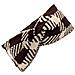 Fascia Per Capelli A Nodo Scozzese In Acrilico - Elastica Per Yoga E Sport, Scaldorecchie Brown+beige - Foto miniatura 2