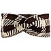 Fascia Per Capelli A Nodo Scozzese In Acrilico - Elastica Per Yoga E Sport, Scaldorecchie Brown+beige - Foto miniatura 1