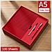 Quaderno A5 In Pelle Pu - 360 Pagine, Carta Spessa, Con Penna E Ricarica Red - Foto miniatura 3
