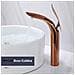 Rubinetto per lavabo da bagno, Blackswan, tipo M320, modello alto in oro rosa, montaggio su piano, dimensioni 34,7 cm - Foto miniatura 2
