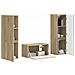 Set mobile TV 5 pcs Rovere Sonoma Legno multistrato - Foto miniatura 3
