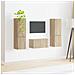 Set mobile TV 5 pcs Rovere Sonoma Legno multistrato - Foto miniatura 4
