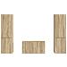 Set mobile TV 5 pcs Rovere Sonoma Legno multistrato - Foto miniatura 8