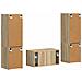 Set mobile TV 5 pcs Rovere Sonoma Legno multistrato - Foto miniatura 9