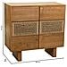 Cassettiera In Legno E Corda Intrecciata Marrone 80x36x75h - Foto miniatura 4