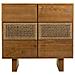 Cassettiera In Legno E Corda Intrecciata Marrone 80x36x75h - Foto miniatura 5