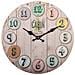 Orologio Da Parete In Legno Marrone D34x2h - Foto miniatura 1