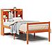 Letto Libreria senza Materasso Marrone Cera 75x190 cm in Pino - Foto miniatura 1