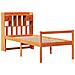 Letto Libreria senza Materasso Marrone Cera 75x190 cm in Pino - Foto miniatura 3