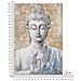 Dipinto Su Tela Buddha Light B, Buddha In Preghiera Con Foglia D'oro - Foto miniatura 6