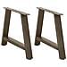 Gambe per Tavolino da Caffè a Forma di A 2 pz 60x (42-43) cm Acciaio - Foto miniatura 1