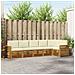 Set divani 6 pcs Naturale e Crema Legno di Acacia Massello - Foto miniatura 2