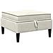 Pouf con Storage Crema Velluto - Foto miniatura 1