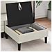 Pouf con Storage Crema Velluto - Foto miniatura 3