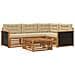 Set di divani da esterno 5 pcs Naturale e Beige 79 x 79 x 37 cm - Foto miniatura 1