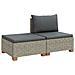 2 pz Set Lounge in Rattan con Cuscini GENDT Rattan naturale - Foto miniatura 1