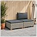 2 pz Set Lounge in Rattan con Cuscini GENDT Rattan naturale - Foto miniatura 2