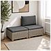 2 pz Set Lounge in Rattan con Cuscini GENDT Rattan naturale - Foto miniatura 3