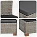 2 pz Set Lounge in Rattan con Cuscini GENDT Rattan naturale - Foto miniatura 7
