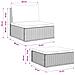 2 pz Set Lounge in Rattan con Cuscini GENDT Rattan naturale - Foto miniatura 8