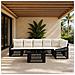 Set Divano da Giardino 7 pz Nero e Bianco Crema polyrattan - Foto miniatura 6