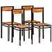 Sedie Da Pranzo 4 Pz Massello Di Acacia Con Finitura Sheesham - Foto miniatura 1