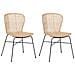 Set Di 2 Sedie Da Pranzo In Rattan Color Naturale Elfros - Foto miniatura 9