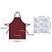 Grembiule Da Cucina Impermeabile Regolabile Chef Grembiule Con Tasche Per La Casa Ristorante Artigianato Giardino Barbecue Scuola Coffee House Grembiule Per Donne Degli Uomini (1x Grembiule Asciugamano 1 X Cucina)  - Foto miniatura 2