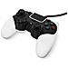 Joystick Ps4 / Pc Cablato Usb Vibrazione Sixaxis Tasti Reattivi Linq Nero Bianco - Foto miniatura 5