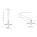 LWH310WD Muro / Soffitto Bianco supporto per proiettore - Foto miniatura 3