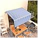 Tenda Sole Retrattile Automatica Parasole 3,5x2,5 M Blu Bianca - Foto miniatura 4