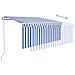 Tenda Sole Retrattile Automatica Parasole 3,5x2,5 M Blu Bianca - Foto miniatura 7