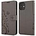 Cadorabo Custodia Compatibile Con Apple Iphone 11 (xi) In Grigio Fiore - Coperchio Protettivo In Design Floreale Con Chiusura Magnetica, Funzione Stand E Slot Per Carte - Foto miniatura 8