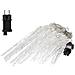 72 Led Icicle Fairy Lights Decorazione Natalizia All'aperto Bianco Freddo Timer - Foto miniatura 1