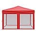 Tenda Per Feste Pieghevole Con Pareti Laterali Rosso 3x3 M - Foto miniatura 3