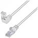 Cavo Di Rete Patch Connettore Angolato 90 Cca Cat. 5e Utp 3m Bianco - Foto miniatura 1