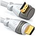Cavo Hdmi 2.0 Arc 0,5m 50cm 4k 8k Full Hd Angolare Bianco Ad Angolo Ethernet - Foto miniatura 1