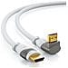 Cavo Hdmi 2.0 Arc 0,5m 50cm 4k 8k Full Hd Angolare Bianco Ad Angolo Ethernet - Foto miniatura 2