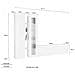 Parete Attrezzata Dimitri, Set Salotto Porta Tv A 3 Ante, Mobile Soggiorno Multiuso Con Vetrina E Luce Led, 100% Made In Italy, Cm 280x30h180, Bianco Lucido - Foto miniatura 3